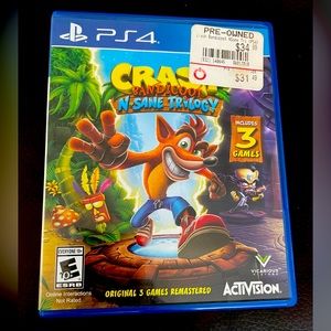 $2/15 Crash Bandicoot M-Sane Trilogy PlayStation 4 EUC